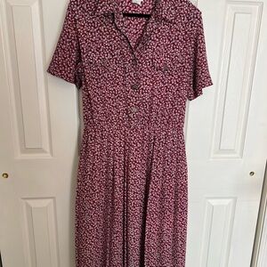 Leslie Fay Vintage Floral Day Dress